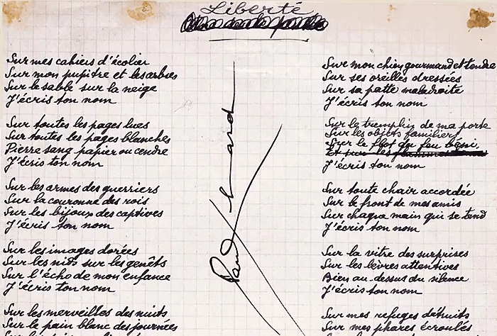 Le destin du poème « Liberté » de Paul Eluard (Les éditions de Minuit)