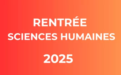 Découvrez la rentrée Sciences humaines du CDE !